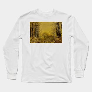 The Queen's Highway by John Atkinson Grimshaw Long Sleeve T-Shirt